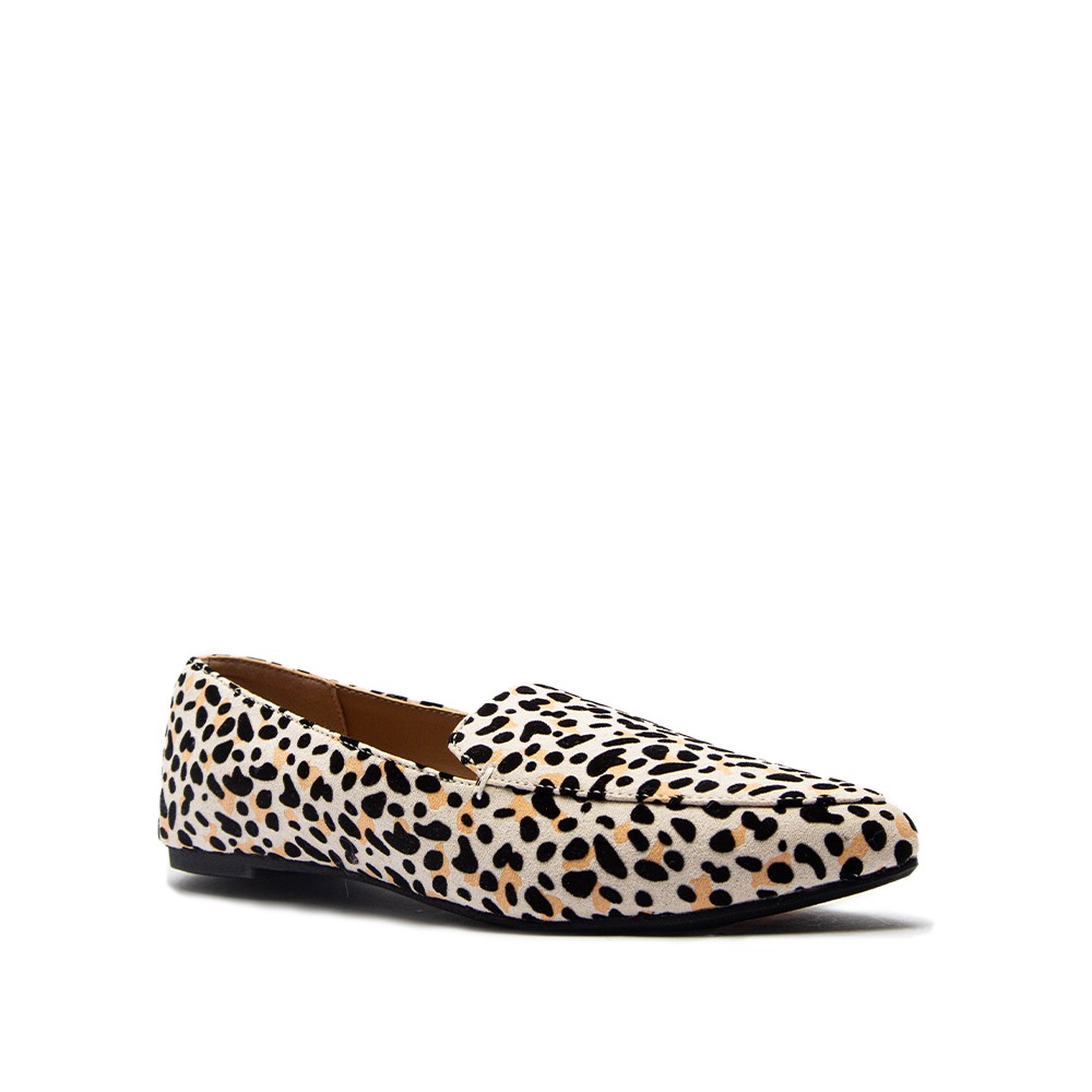 Leopard Print Poiny Toe Flats,All
